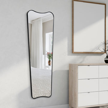 Alfie 20 in. W x 59 in. H Large Rectangular Metal Framed Wall Mounted Full-Length Mirror - JONATHAN Y